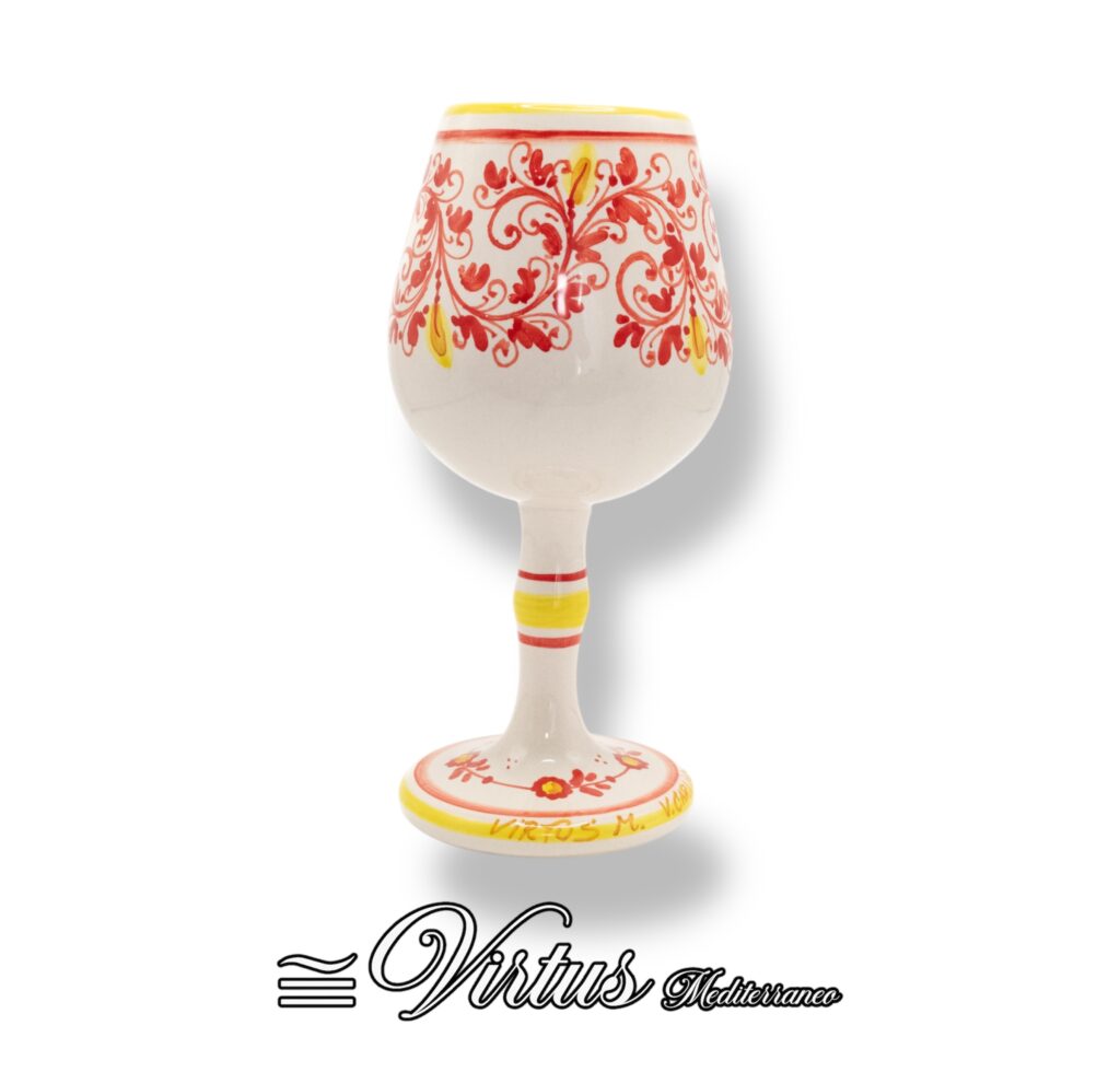 Calice Multi-Colore Artigianale Virtus Mediterraneo: L’Arte della Ceramica Preziosa