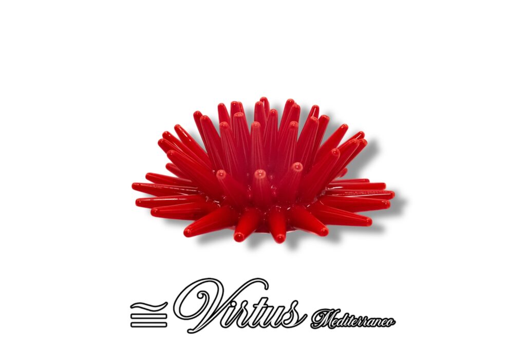 Virtus Mediterraneo: Riccio Piccolo Rosso in Ceramica Artigianale