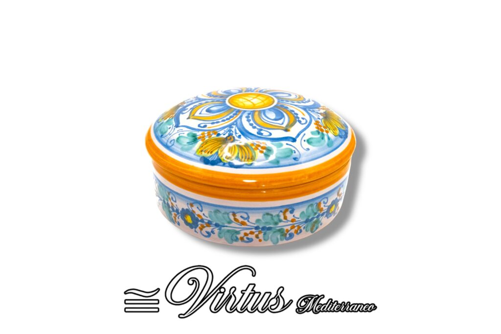 Virtus Mediterraneo: Porta Gioie Grande Multicolore in Ceramica Artigianale