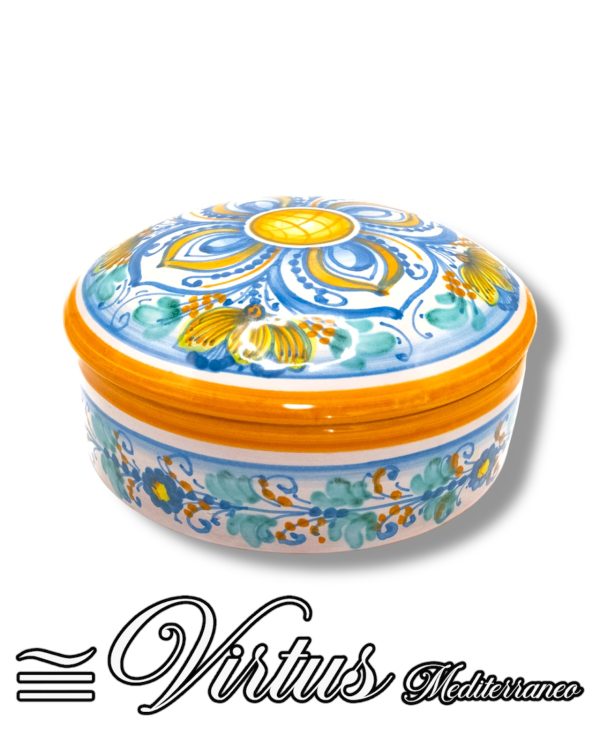 Virtus Mediterraneo: Porta Gioie Grande Multicolore in Ceramica Artigianale