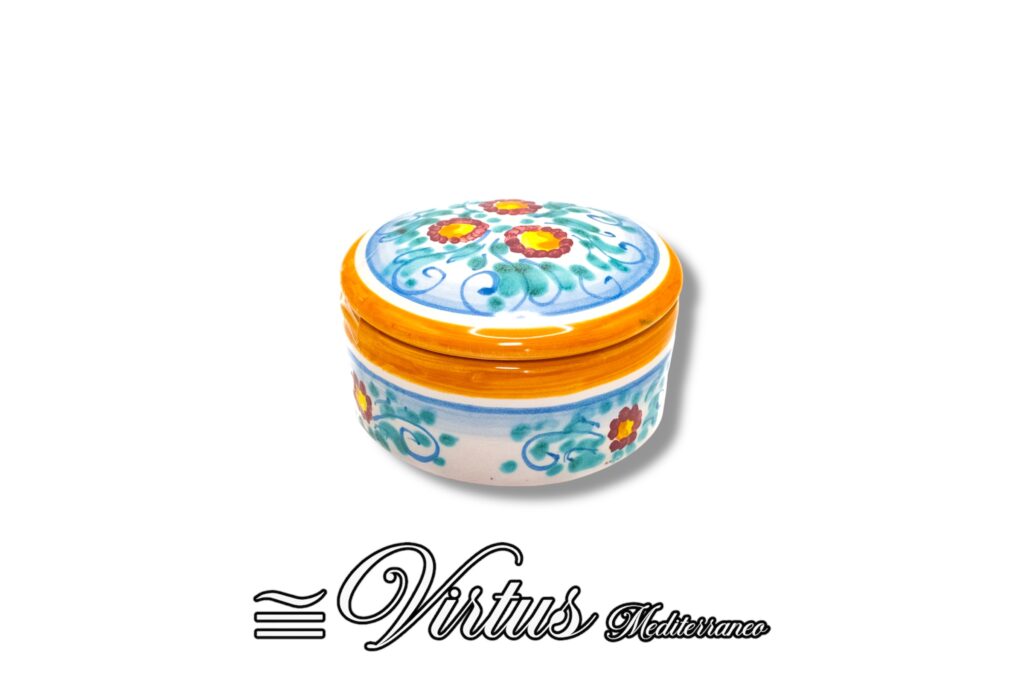 Virtus Mediterraneo: Porta Gioie Grande Artigianale Multicolore in Ceramica