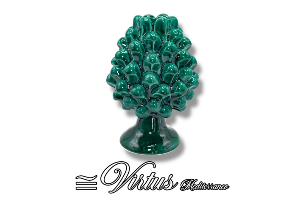 Virtus Mediterraneo: Pigna Porta Essenza Verde in Ceramica Artigianale