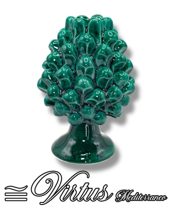 Virtus Mediterraneo: Pigna Porta Essenza Verde in Ceramica Artigianale