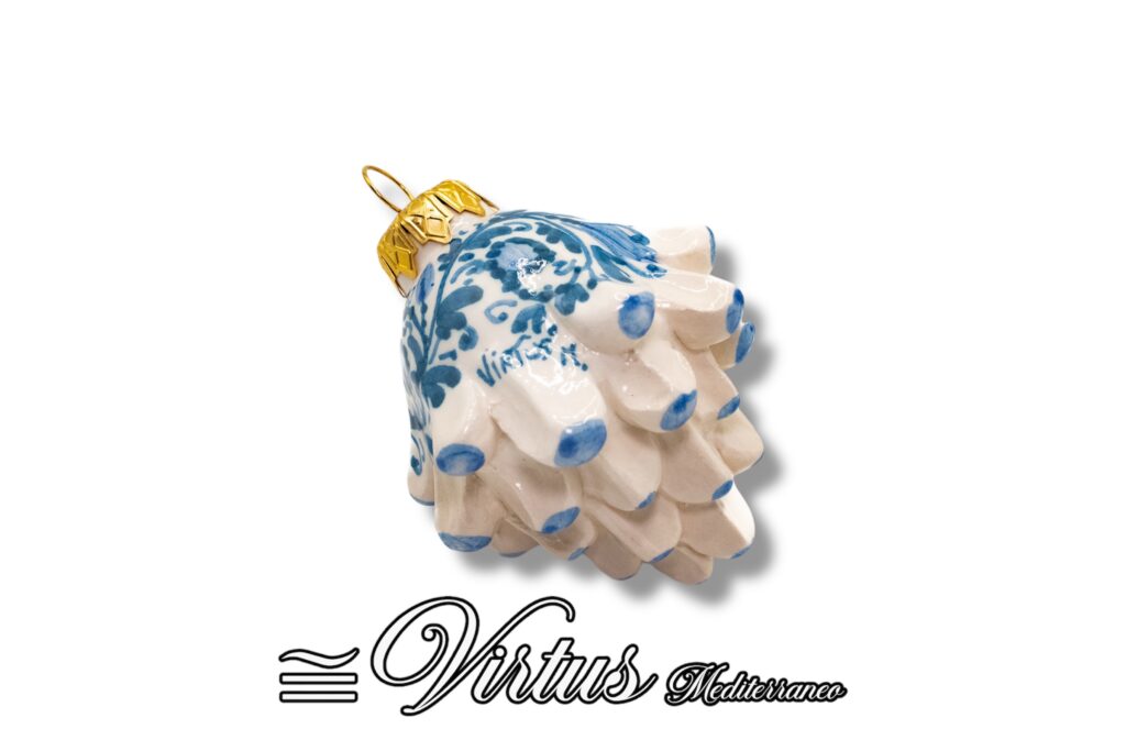 Pigna Natalizia Artigianale Virtus Mediterraneo: Ceramica Multicolore