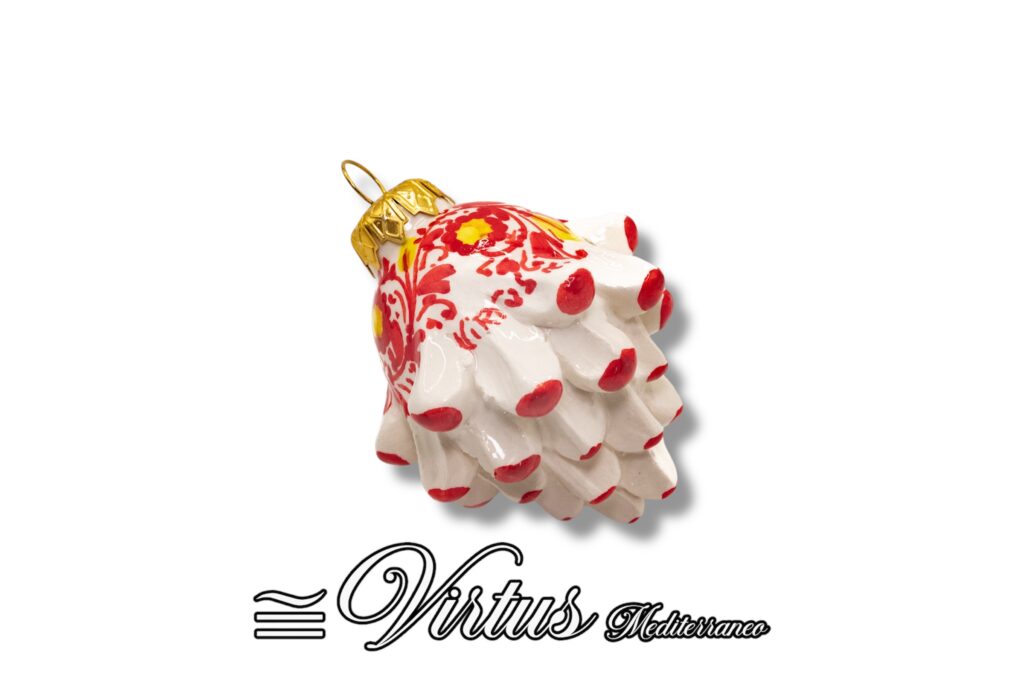 Pigna Natalizia Artigianale Virtus Mediterraneo: Ceramica Multicolore