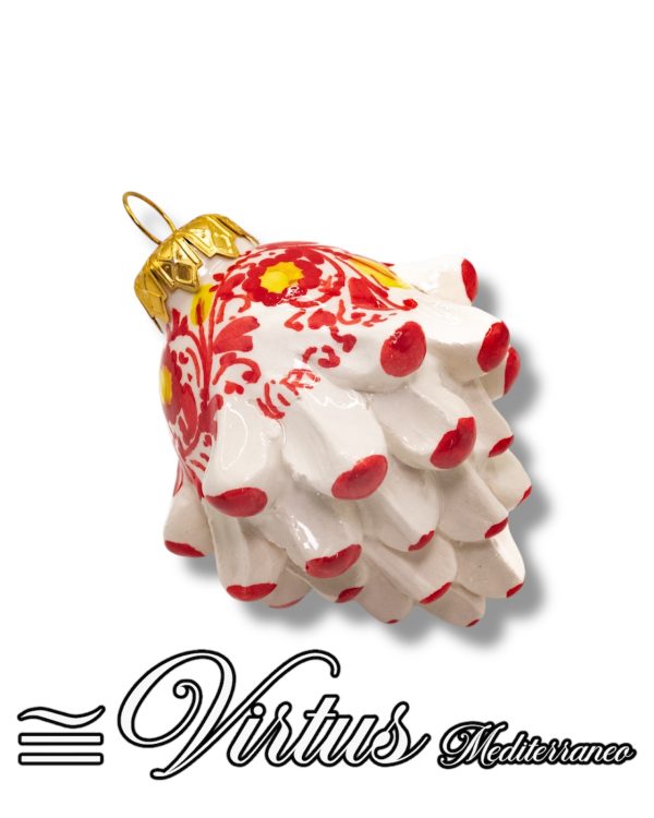 Pigna Natalizia Artigianale Virtus Mediterraneo: Ceramica Multicolore