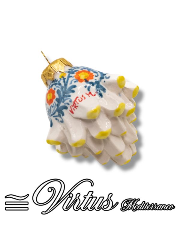 Pigna Natalizia Artigianale Virtus Mediterraneo: Ceramica Multicolore