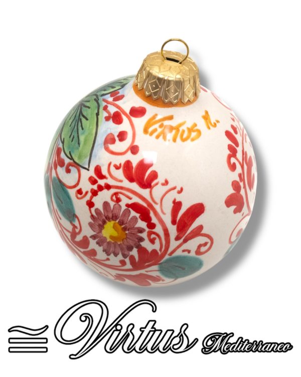 Virtus Mediterraneo: Sfera Natalizia Artigianale Multicolore in Ceramica