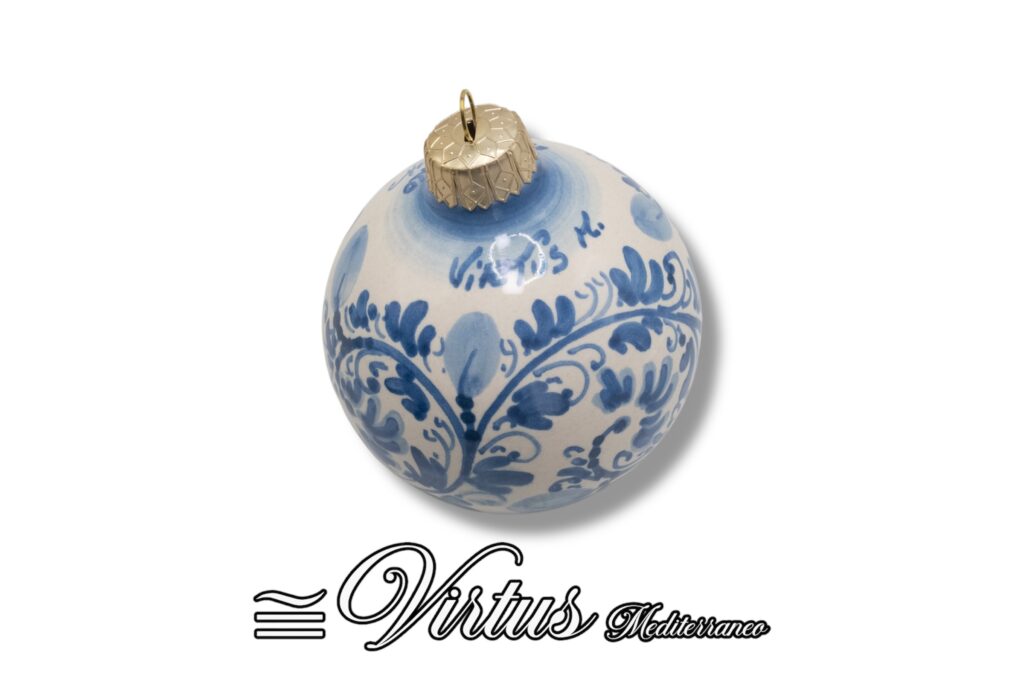Virtus Mediterraneo: Sfera Natalizia Artigianale Multicolore in Ceramica