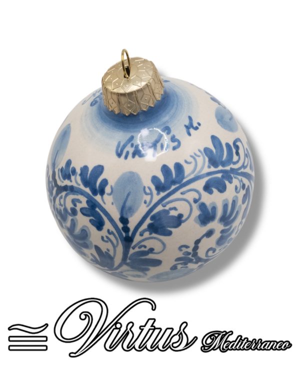 Virtus Mediterraneo: Sfera Natalizia Artigianale Multicolore in Ceramica
