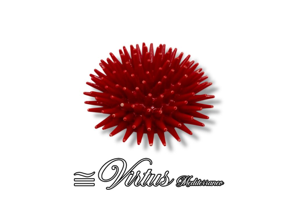 Virtus Mediterraneo: Riccio Medio Rosso Artigianale in Ceramica