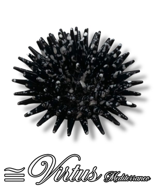 Virtus Mediterraneo: Riccio Medio Nero in Ceramica Artigianale
