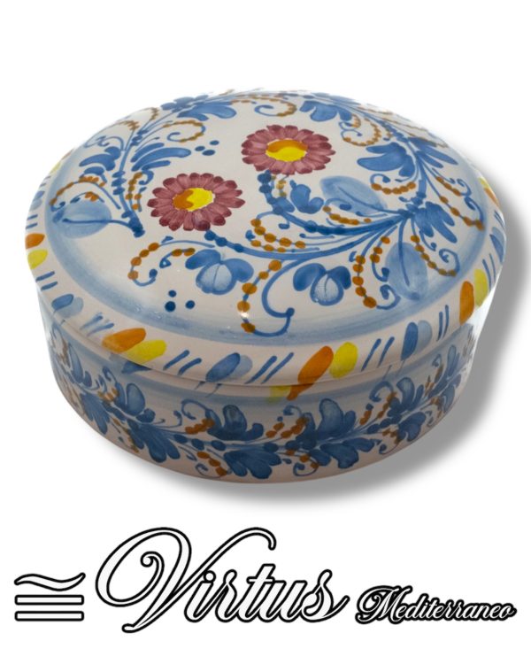 Virtus Mediterraneo: Porta Gioie Blu in Ceramica di Sciacca, Lusso Artigianale