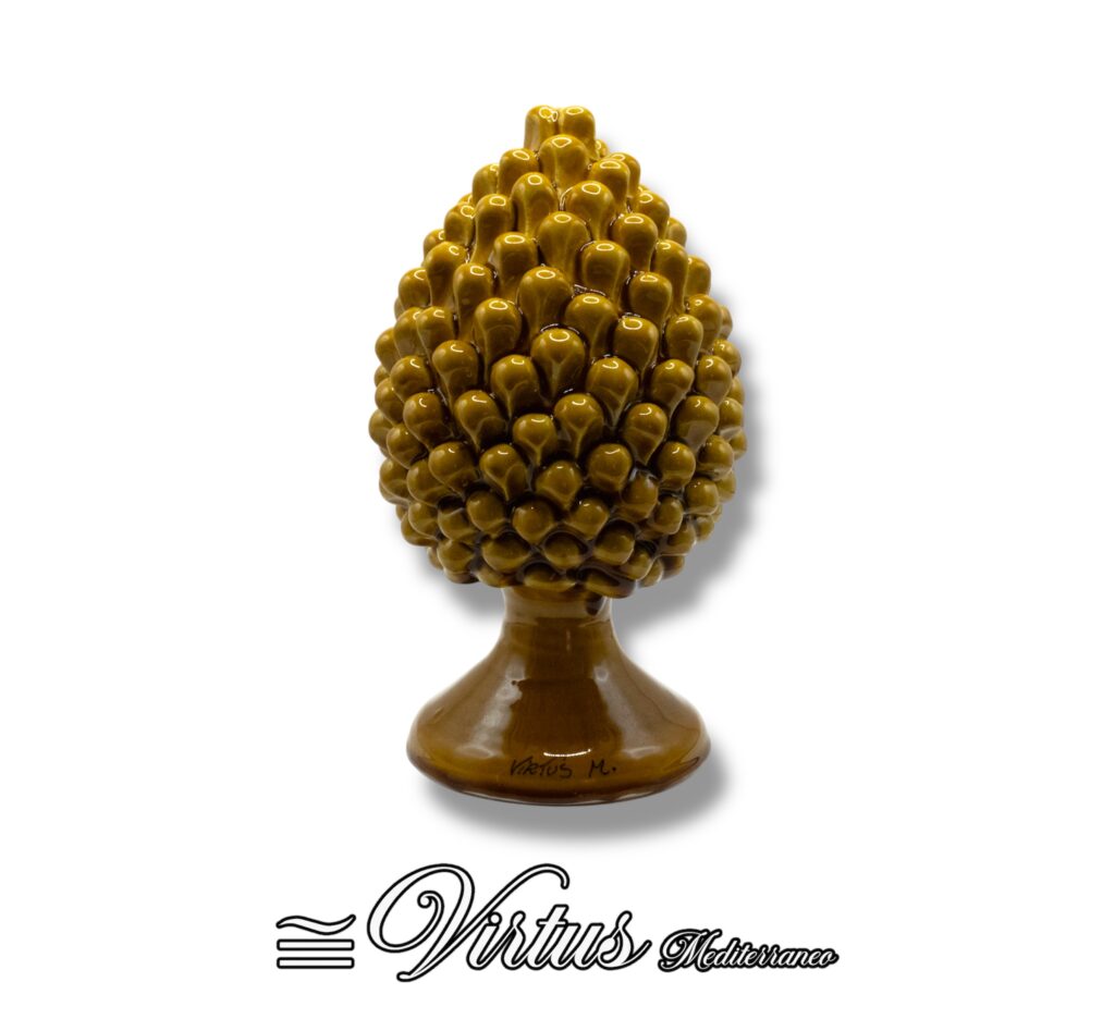 Pigna Grande Giallo Virtus Mediterraneo: Ceramica di Sciacca, Lusso Artigianale