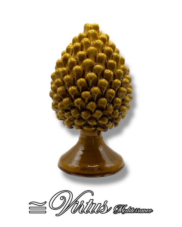 Pigna Grande Giallo Virtus Mediterraneo: Ceramica di Sciacca, Lusso Artigianale