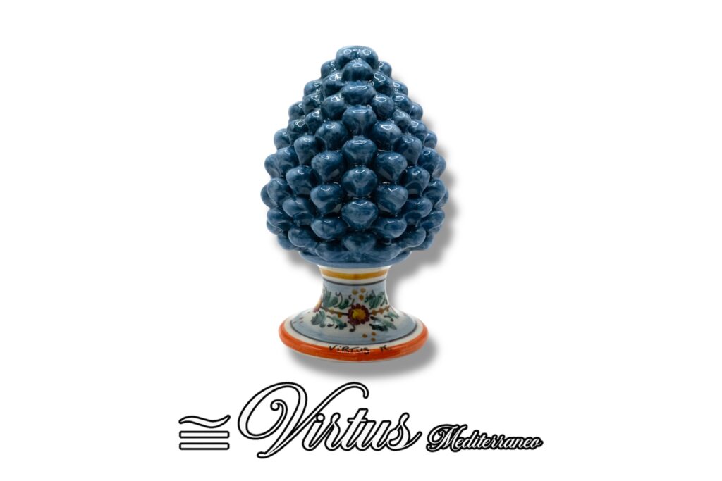 Pigna Media Blu Virtus Mediterraneo: Ceramica di Sciacca, Eleganza Artigianale