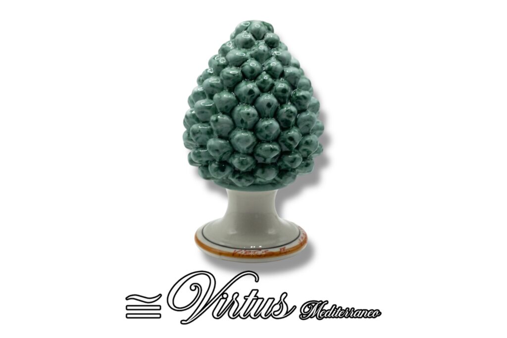 Virtus Mediterraneo: Pigna Media Verde Artigianale in Ceramica di Sciacca
