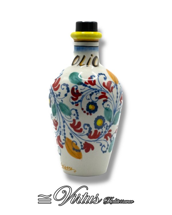 Virtus Mediterraneo: Oliera Artigianale in Ceramica Multicolore di Pregio