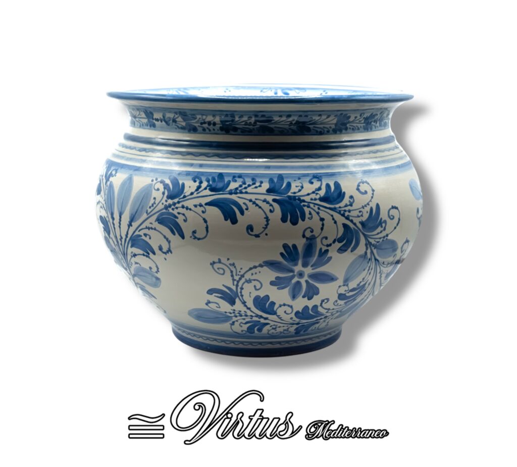 Virtus Mediterraneo: Porta Piante Grande Multicolore in Ceramica Artigianale