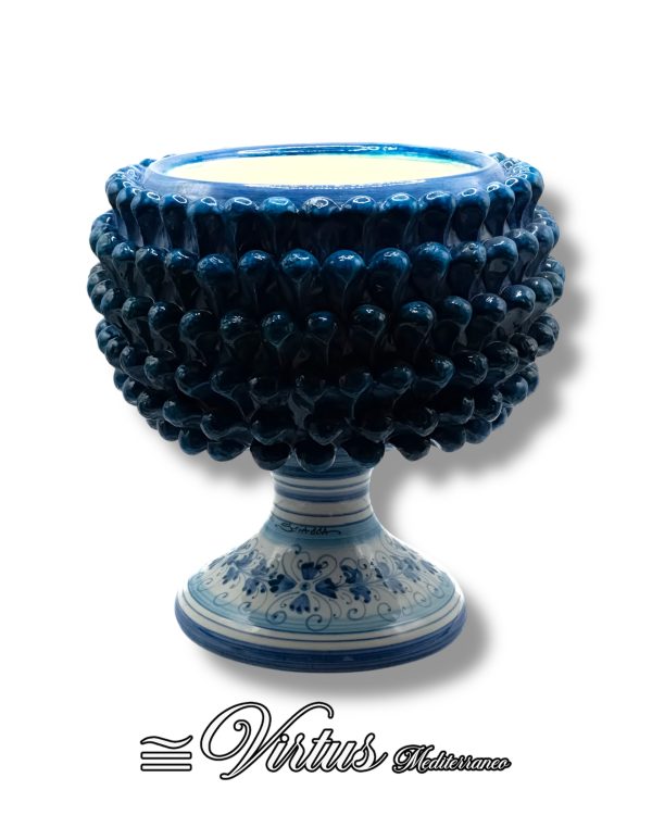 Virtus Mediterraneo: Pigna Blu Grande in Ceramica di Sciacca