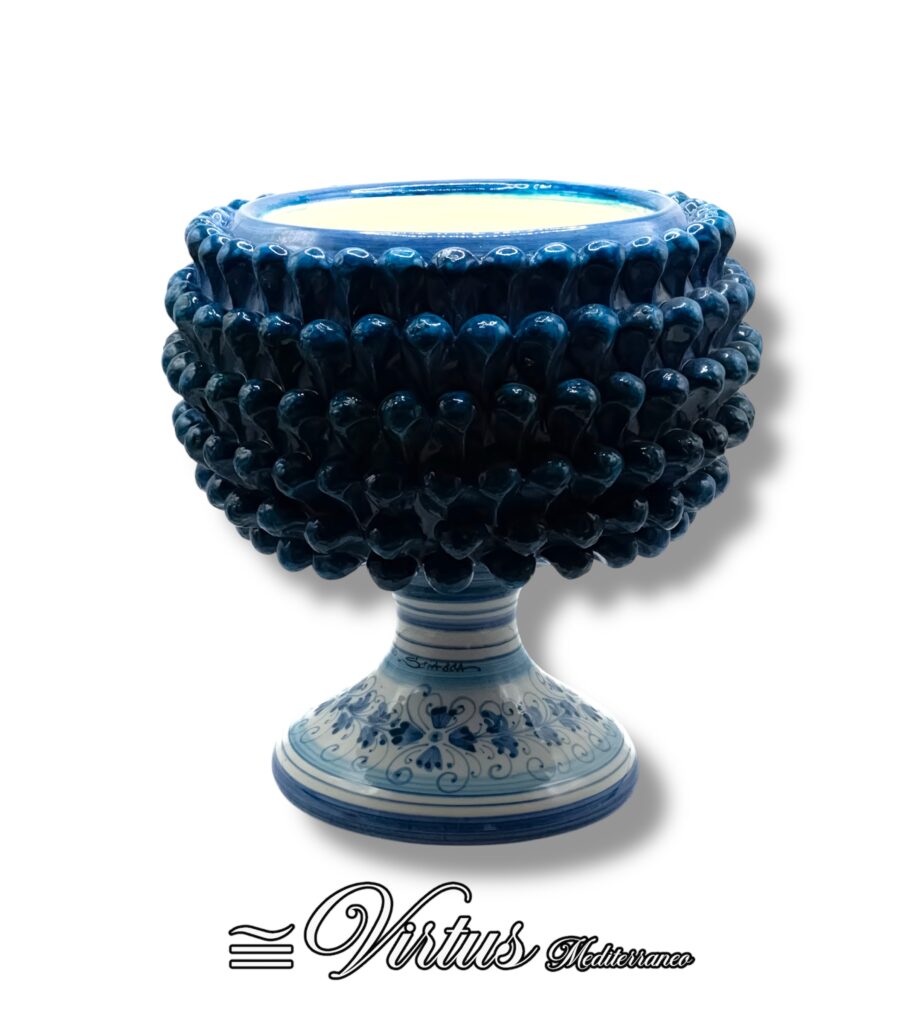 Virtus Mediterraneo: Pigna Blu Grande in Ceramica di Sciacca