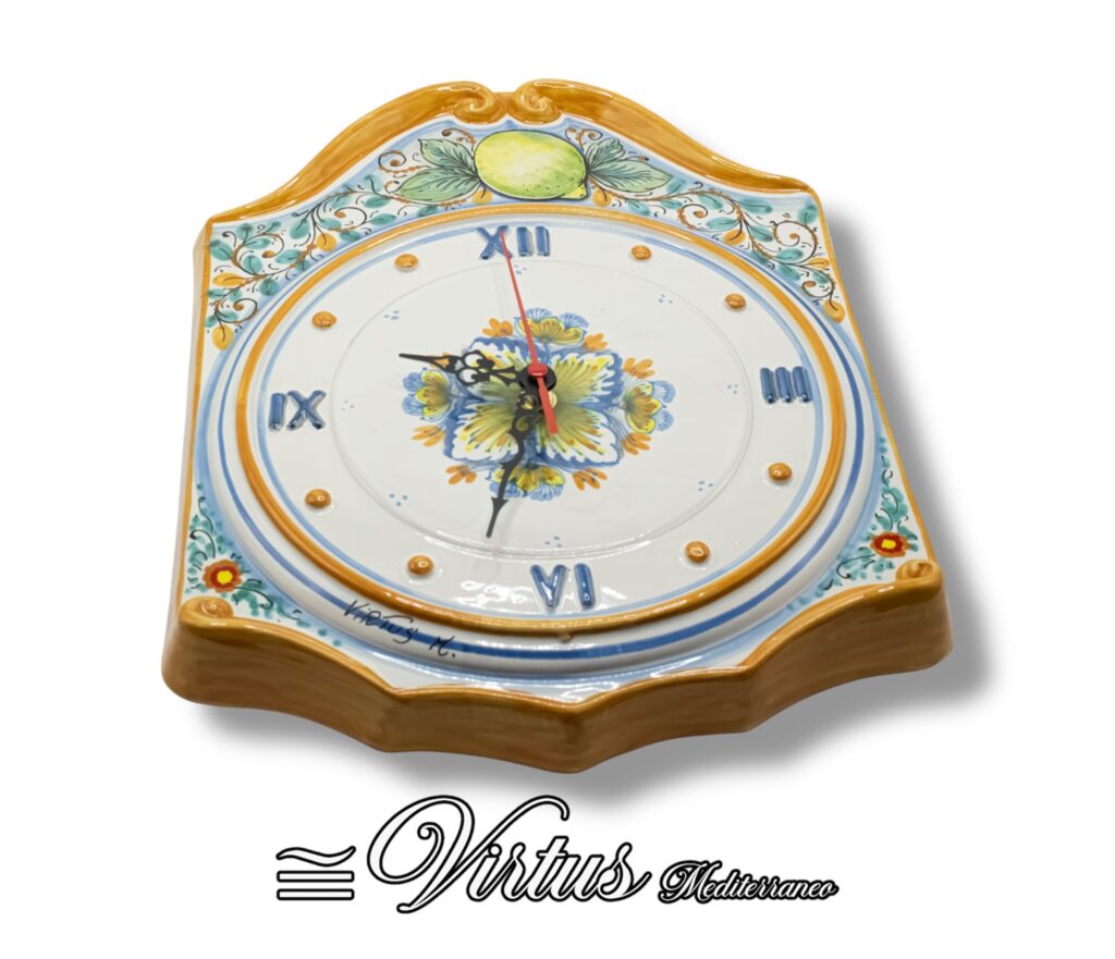 Orologio da Muro Virtus Mediterraneo: Ceramica e Design Limone