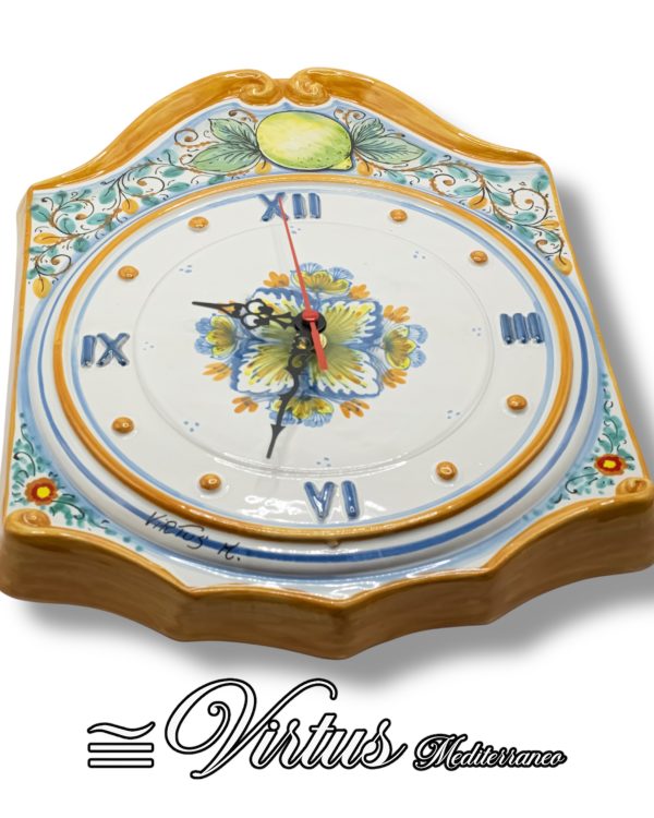 Orologio da Muro Virtus Mediterraneo: Ceramica e Design Limone