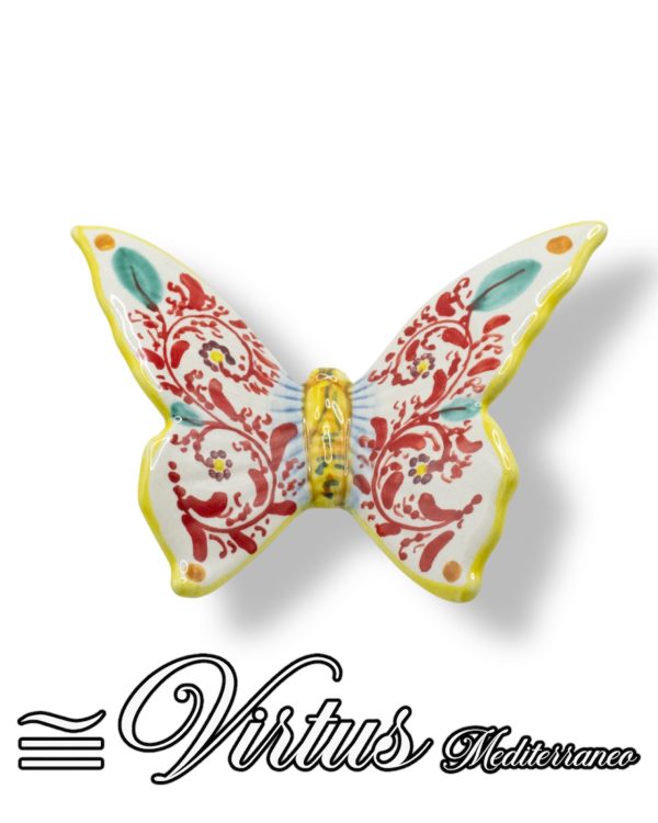 Virtus Mediterraneo: Farfalla Media Multicolor, Ceramica d’Arte
