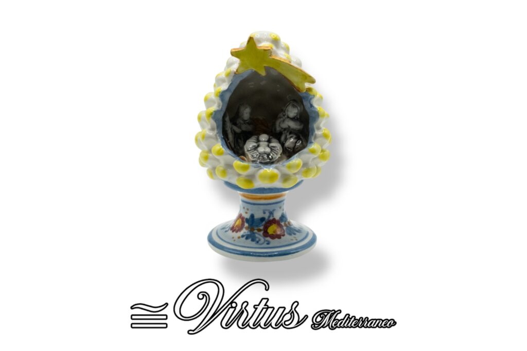 Virtus Mediterraneo: Pigna Natività Multicolore in Ceramica Artigianale