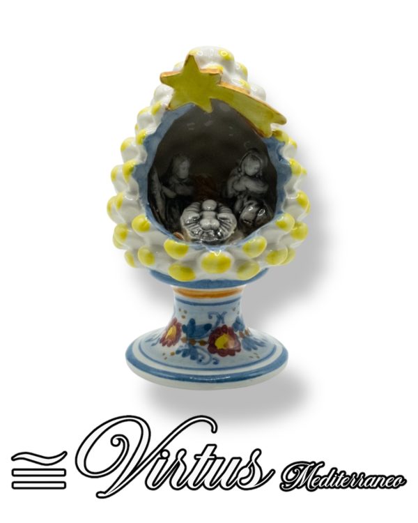 Virtus Mediterraneo: Pigna Natività Multicolore in Ceramica Artigianale