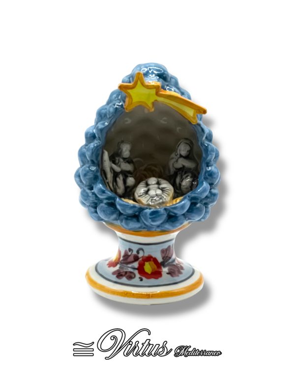 Virtus Mediterraneo: Pigna Natività Multicolore in Ceramica Artigianale