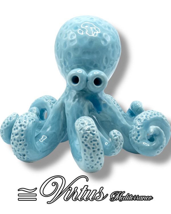 Virtus Mediterraneo: Polipo Medio Celeste, Ceramica d’Arte