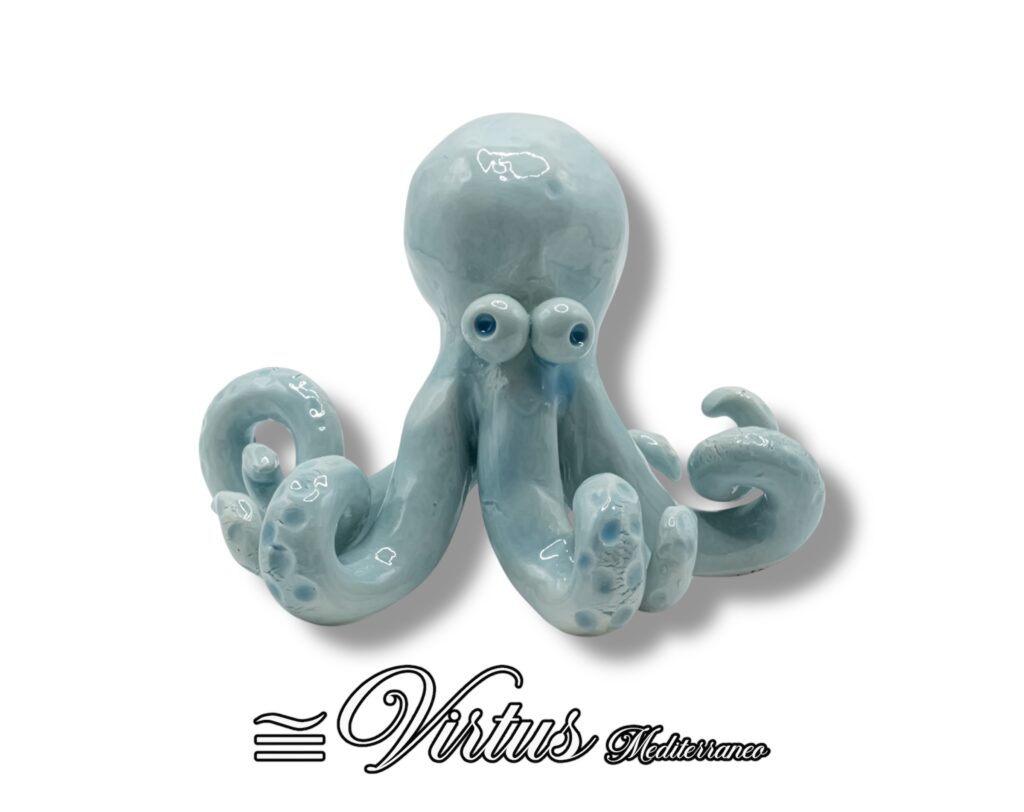 Virtus Mediterraneo: Polipo Celeste Piccolo, Ceramica d’Arte