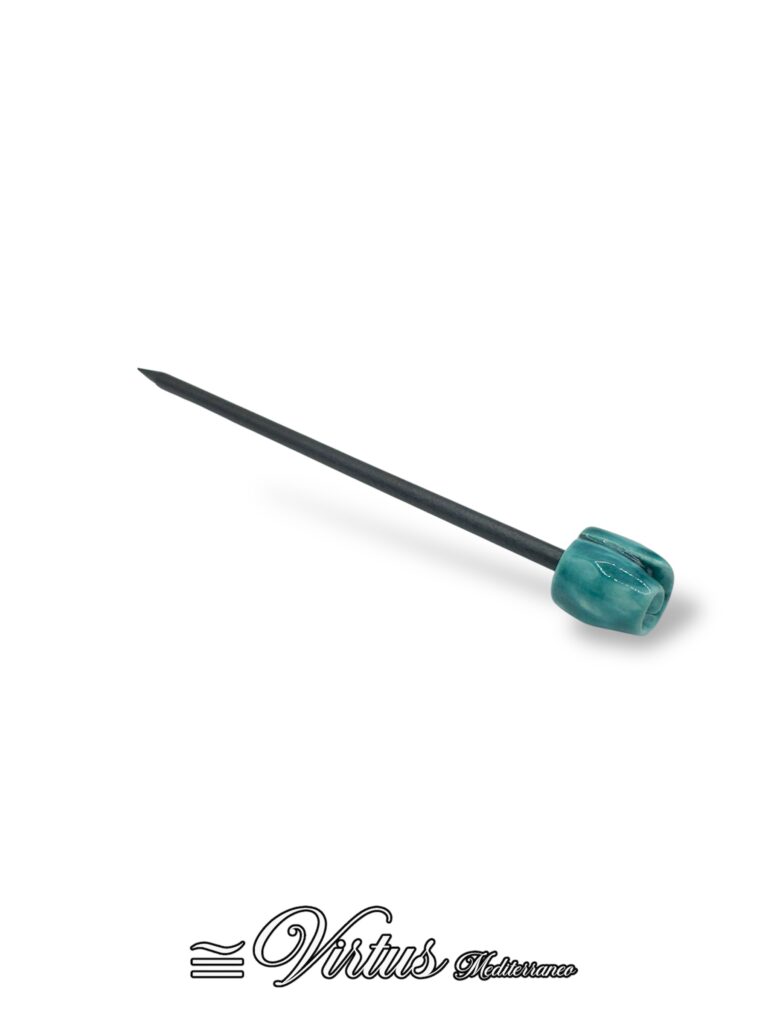 Fermaglio per Capelli Blu Virtus Mediterraneo: Eleganza in Ceramica Preziosa