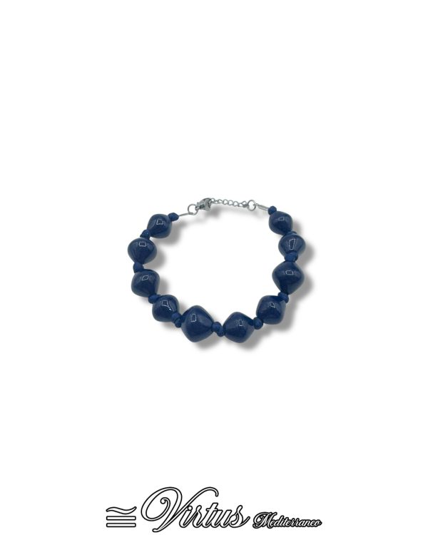 Bracciale Trottoline Blu Virtus Mediterraneo: Ceramica e Acciaio Preziosi