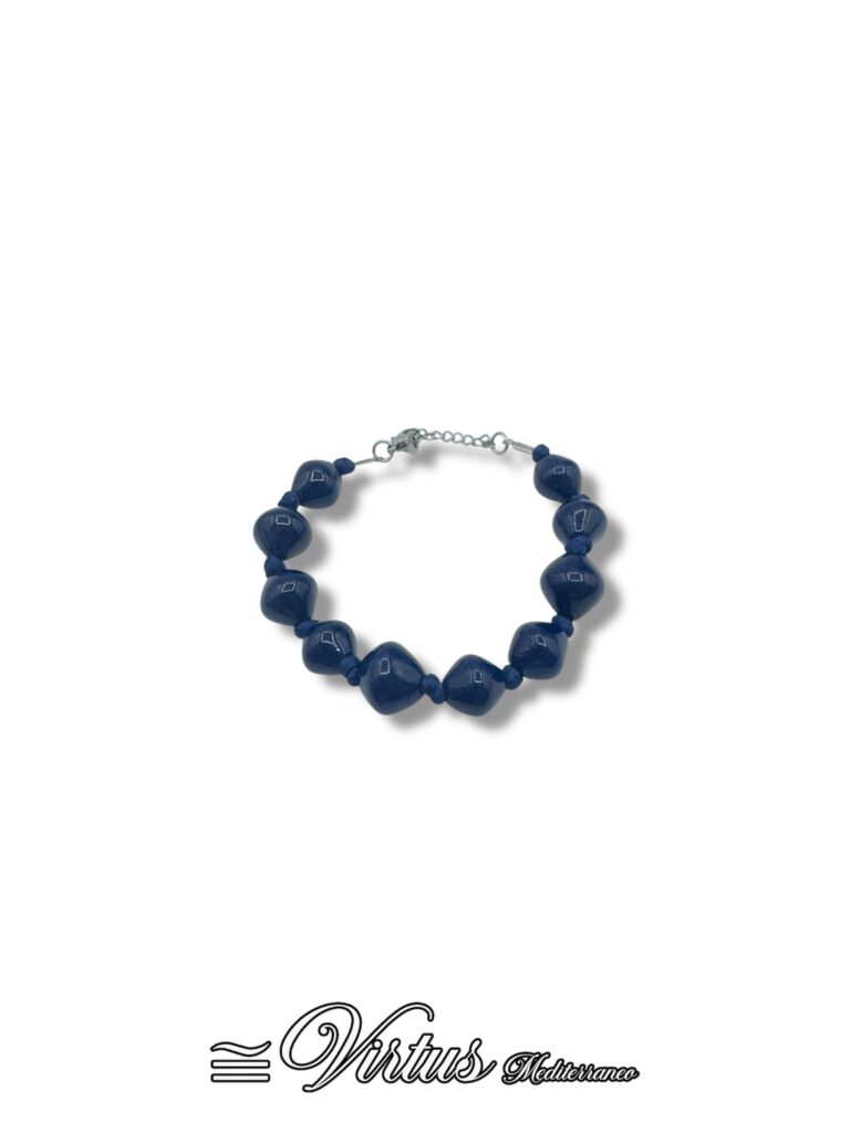 Bracciale Trottoline Blu Virtus Mediterraneo: Ceramica e Acciaio Preziosi