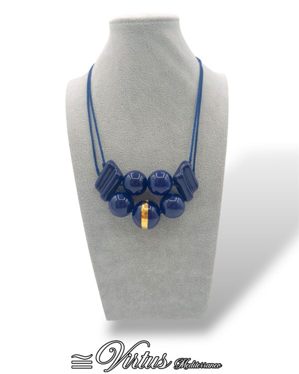 Collana a grappolo decorata in oro Multi colore