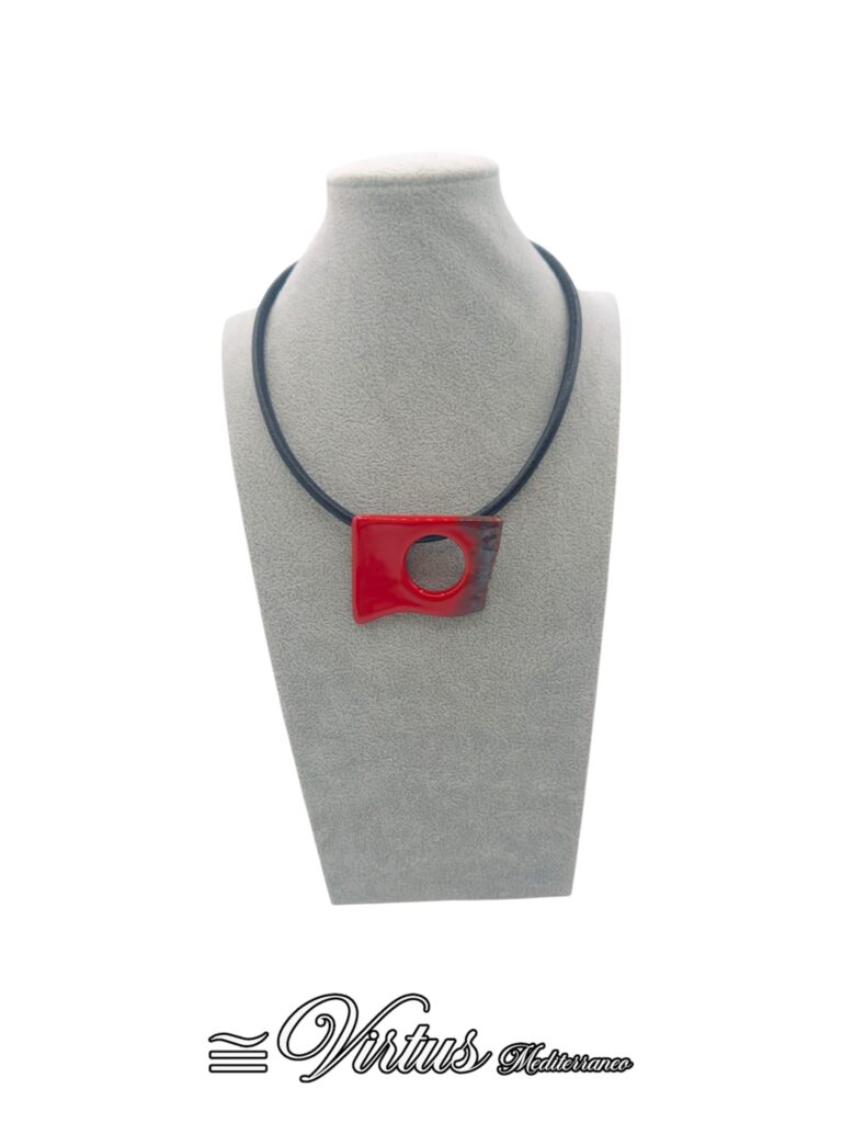 Collana Artigianale Virtus Mediterraneo: Girocollo in Ceramica Multicolore