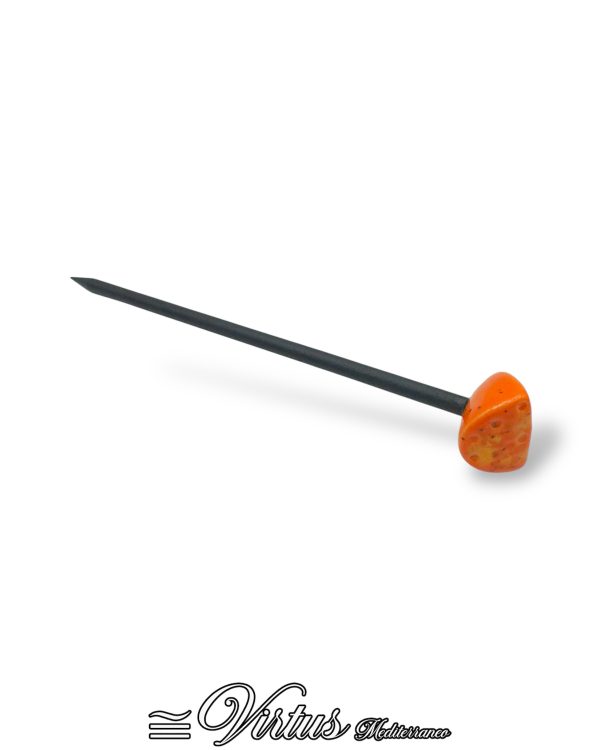 Virtus Mediterraneo: Fermaglio Capelli Ceramica Arancione, Lusso Artigianale
