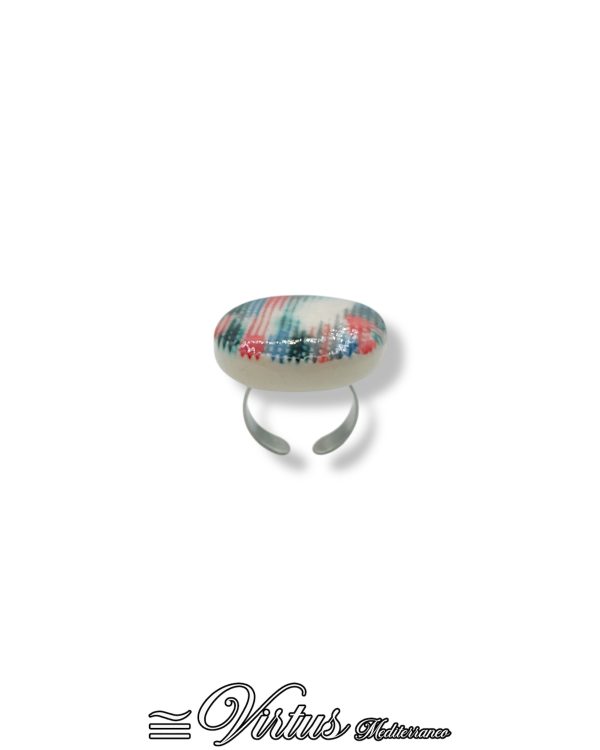 Anello in Ceramica Multicolor Virtus Mediterraneo: Eleganza Artigianale