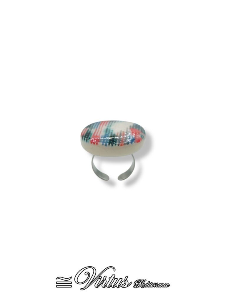 Anello in Ceramica Multicolor Virtus Mediterraneo: Eleganza Artigianale