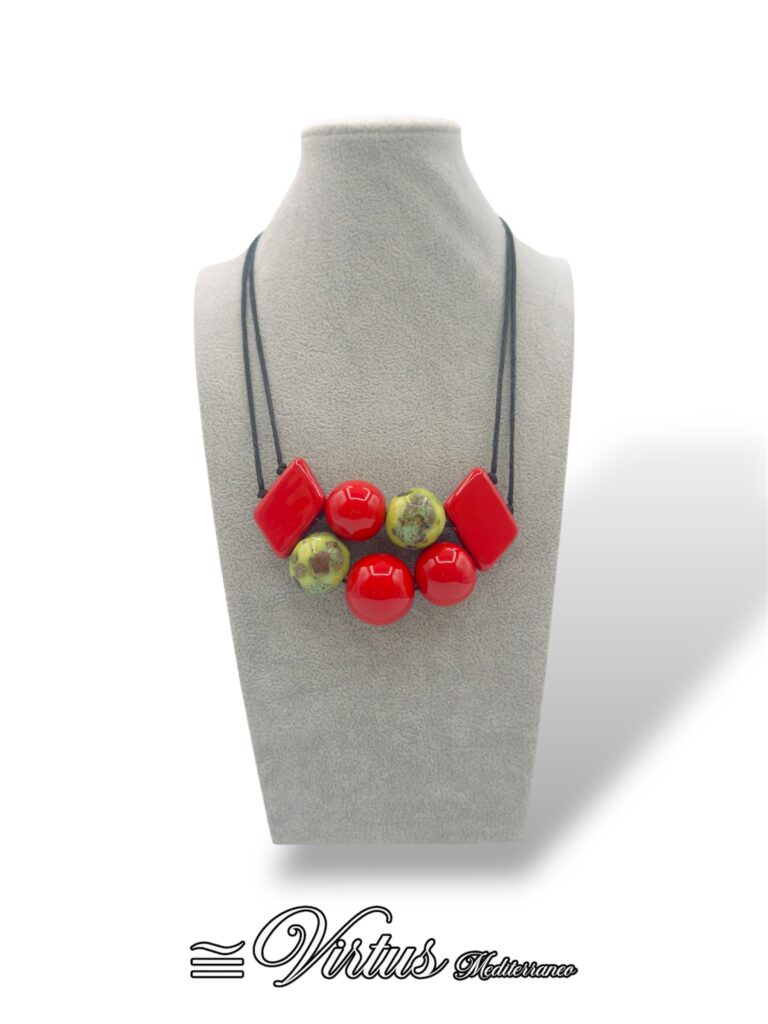 Collana a Grappolo Multi-Colore Virtus Mediterraneo: Ceramica e Design