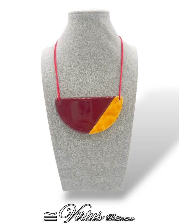 Collana Mezzaluna Multi Colore Virtus Mediterraneo: Ceramica e Design