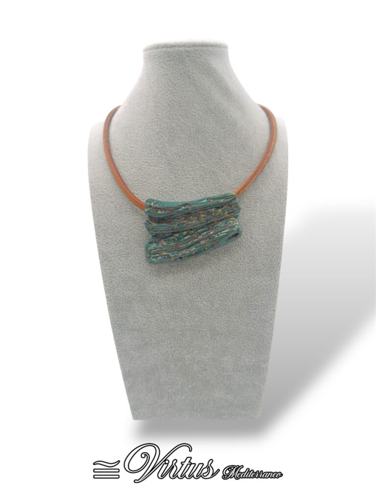 Collana Artigianale Virtus Mediterraneo: Girocollo Ceramica Multicolor