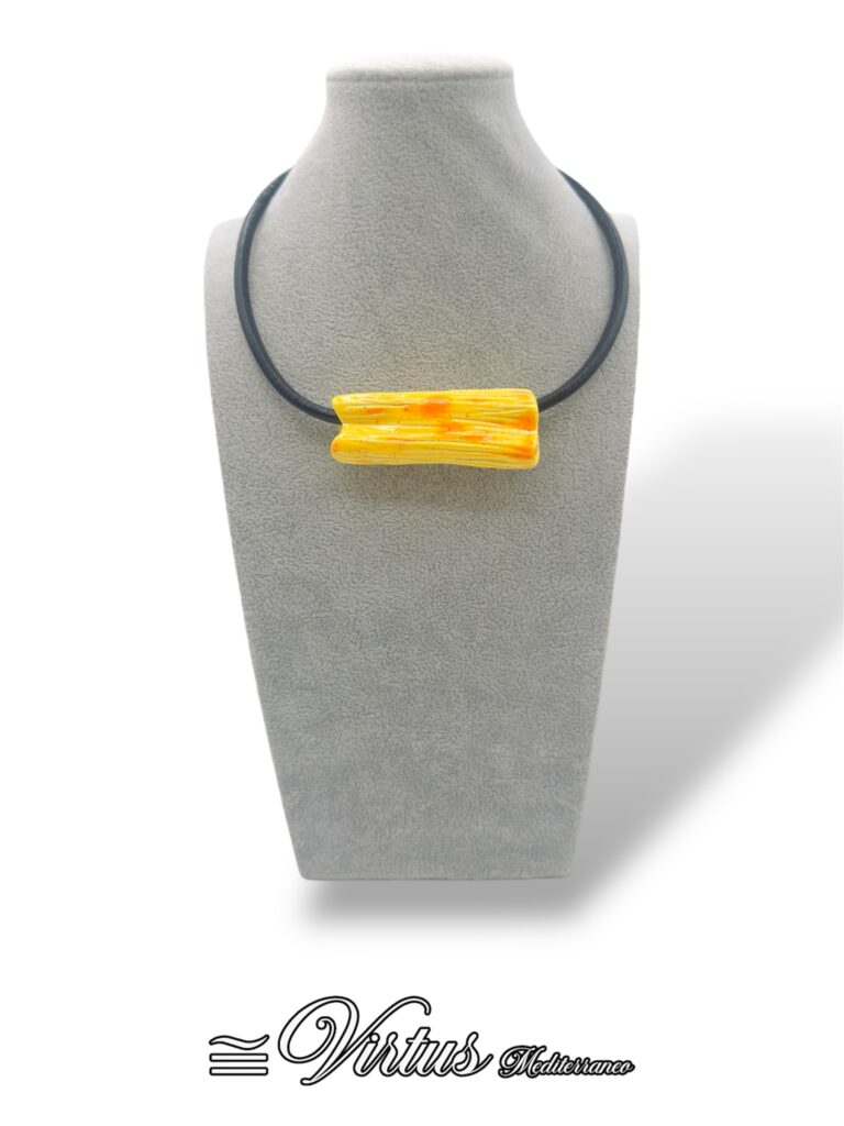 Collana Artigianale Virtus Mediterraneo: Girocollo in Ceramica Multicolore