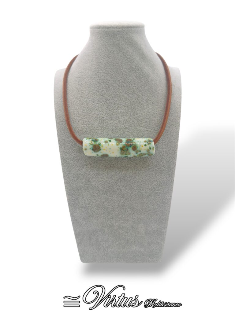 Collana Artigianale Virtus Mediterraneo: Girocollo Ceramica Multi-Colore