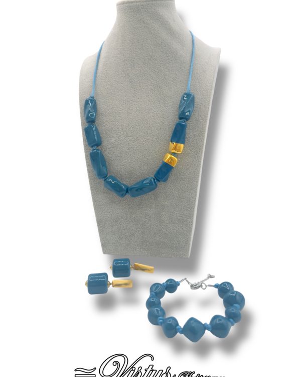 Parure Virtus Mediterraneo: Collana Torciglioni Oro, Orecchini e Bracciale