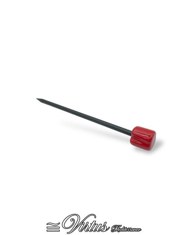 Fermaglio per Capelli Rosso Virtus Mediterraneo: Eleganza in Ceramica