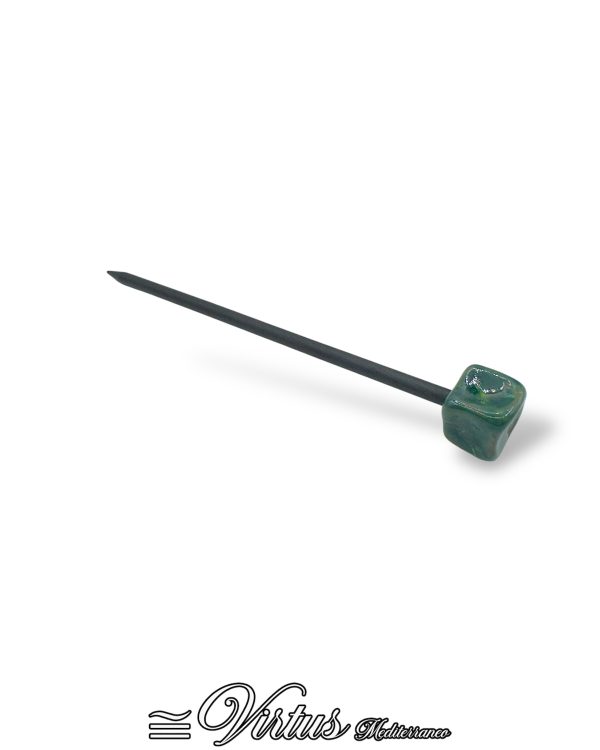 Fermaglio per Capelli Verde Virtus Mediterraneo: Ceramica di Lusso