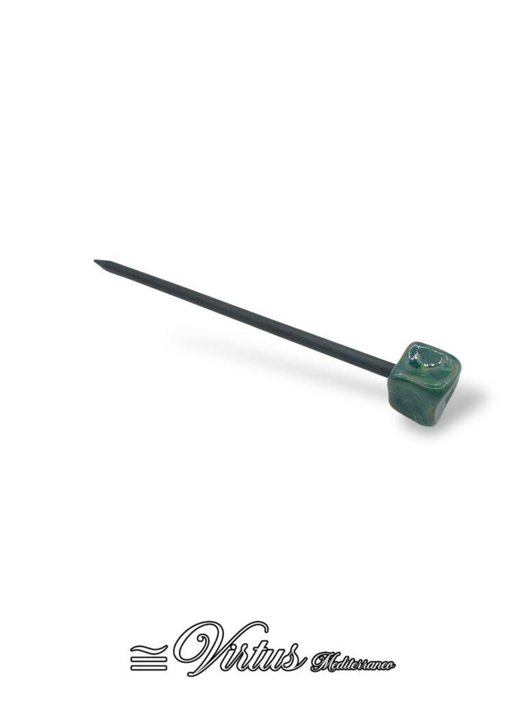 Fermaglio per Capelli Verde Virtus Mediterraneo: Ceramica di Lusso